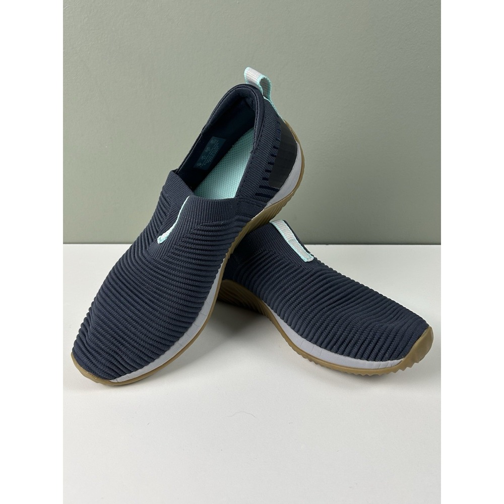 Ryka Womens Echo Knit Blue Teal Slip-On Sneakers Shoes 7 Medium Ryka Echo Ease